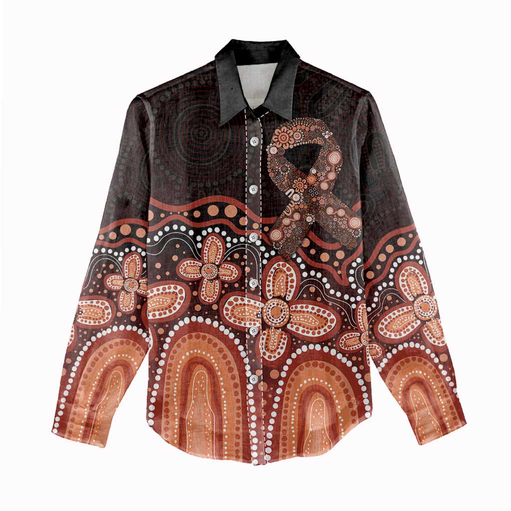 Australia Indigenous Personalized Women Casual Shirt Fight Leukemia Orange Ribbons - Aussie Hoodie