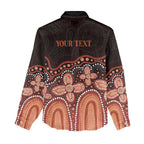 Australia Indigenous Personalized Women Casual Shirt Fight Leukemia Orange Ribbons - Aussie Hoodie