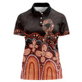 Australia Indigenous Personalized Women Polo Shirt Fight Leukemia Orange Ribbons - Aussie Hoodie
