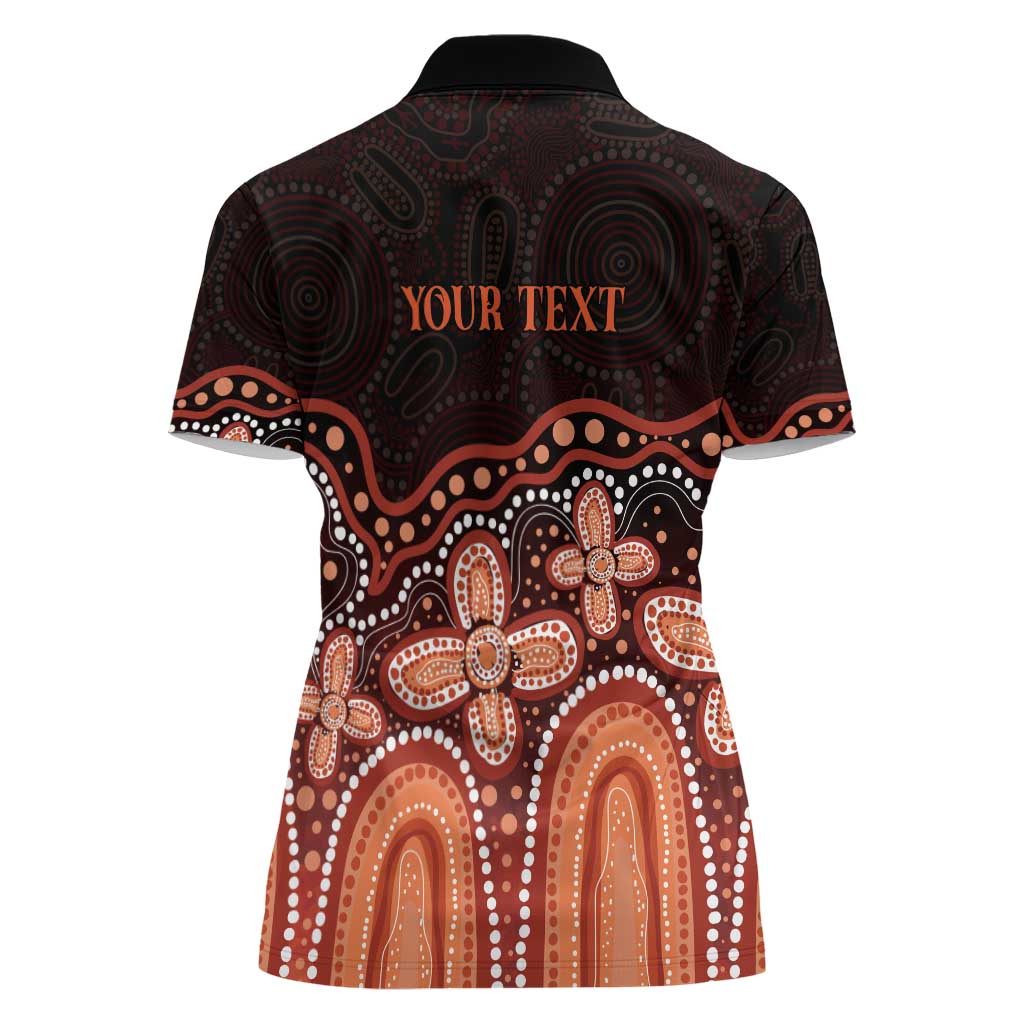 Australia Indigenous Personalized Women Polo Shirt Fight Leukemia Orange Ribbons - Aussie Hoodie