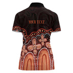 Australia Indigenous Personalized Women Polo Shirt Fight Leukemia Orange Ribbons - Aussie Hoodie