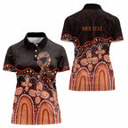Australia Indigenous Personalized Women Polo Shirt Fight Leukemia Orange Ribbons - Aussie Hoodie