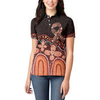 Australia Indigenous Personalized Women Polo Shirt Fight Leukemia Orange Ribbons - Aussie Hoodie