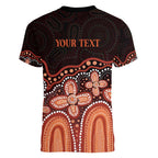 Australia Indigenous Personalized Women V-Neck T-Shirt Fight Leukemia Orange Ribbons - Aussie Hoodie