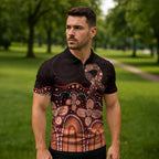 Australia Indigenous Personalized Zipper Polo Shirt Fight Leukemia Orange Ribbons - Aussie Hoodie