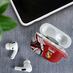 Mate Ma'a Tonga Rugby Kupesi Motifs AirPods Case Red Waves