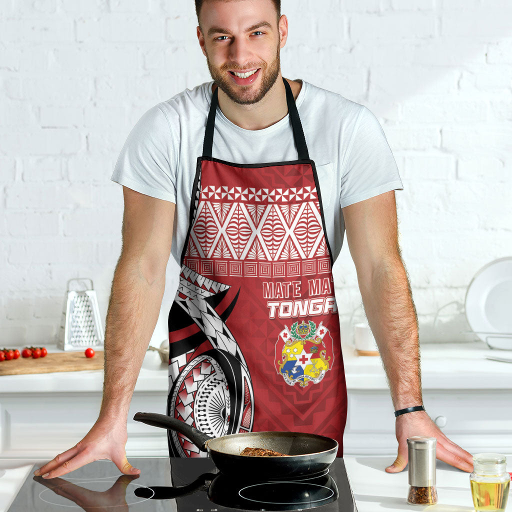 Mate Ma'a Tonga Rugby Kupesi Motifs Apron Red Waves