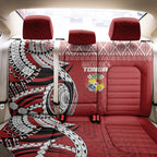 Mate Ma'a Tonga Rugby Kupesi Motifs Back Car Seat Cover Red Waves