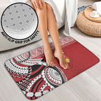 Mate Ma'a Tonga Rugby Kupesi Motifs Bathroom Set Red Waves