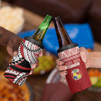 Mate Ma'a Tonga Rugby Kupesi Motifs 4 in 1 Can Cooler Tumbler Red Waves