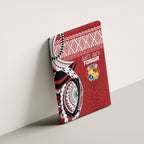 Mate Ma'a Tonga Rugby Kupesi Motifs Canvas Wall Art Red Waves