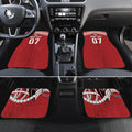 Mate Ma'a Tonga Rugby Custom Kupesi Motifs Car Mats Red Waves