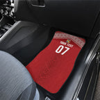 Mate Ma'a Tonga Rugby Custom Kupesi Motifs Car Mats Red Waves