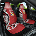 Mate Ma'a Tonga Rugby Kupesi Motifs Car Seat Cover Red Waves