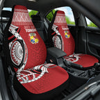 Mate Ma'a Tonga Rugby Kupesi Motifs Car Seat Cover Red Waves