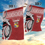 Mate Ma'a Tonga Rugby Kupesi Motifs Garden Flag Red Waves