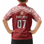 Mate Ma'a Tonga Rugby Custom Kupesi Motifs Hawaiian Shirt Red Waves