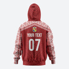 Mate Ma'a Tonga Rugby Custom Kupesi Motifs Hoodie Red Waves