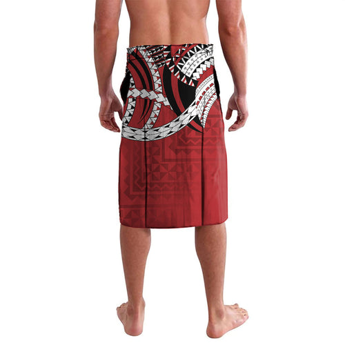 Mate Ma'a Tonga Rugby Custom Kupesi Motifs Lavalava Red Waves