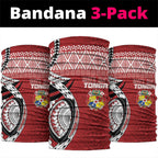 Mate Ma'a Tonga Rugby Kupesi Motifs Neck Gaiter Red Waves