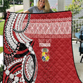 Mate Ma'a Tonga Rugby Kupesi Motifs Quilt Red Waves