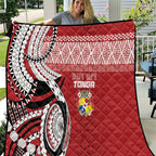 Mate Ma'a Tonga Rugby Kupesi Motifs Quilt Red Waves