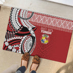 Mate Ma'a Tonga Rugby Kupesi Motifs Rubber Doormat Red Waves