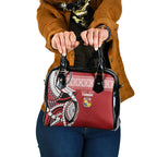 Mate Ma'a Tonga Rugby Kupesi Motifs Shoulder Handbag Red Waves