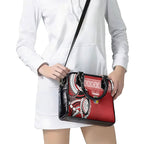 Mate Ma'a Tonga Rugby Kupesi Motifs Shoulder Handbag Red Waves
