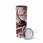 Mate Ma'a Tonga Rugby Kupesi Motifs Skinny Tumbler Red Waves