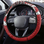Mate Ma'a Tonga Rugby Kupesi Motifs Steering Wheel Cover Red Waves