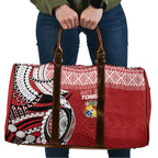 Mate Ma'a Tonga Rugby Kupesi Motifs Travel Bag Red Waves