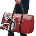 Mate Ma'a Tonga Rugby Kupesi Motifs Travel Bag Red Waves