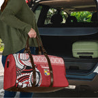 Mate Ma'a Tonga Rugby Kupesi Motifs Travel Bag Red Waves
