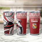 Mate Ma'a Tonga Rugby Kupesi Motifs Tumbler Cup Red Waves