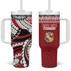Mate Ma'a Tonga Rugby Kupesi Motifs Tumbler With Handle Red Waves