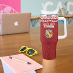 Mate Ma'a Tonga Rugby Kupesi Motifs Tumbler With Handle Red Waves