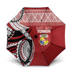 Mate Ma'a Tonga Rugby Kupesi Motifs Umbrella Red Waves
