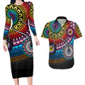 australia-lgbtq-history-month-couples-matching-long-sleeve-bodycon-dress-and-hawaiian-shirt-indigenous-rainbows-pride-be-you