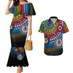 australia-lgbtq-history-month-couples-matching-mermaid-dress-and-hawaiian-shirt-indigenous-rainbows-pride-be-you