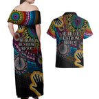 australia-lgbtq-history-month-couples-matching-off-shoulder-maxi-dress-and-hawaiian-shirt-indigenous-rainbows-pride-be-you