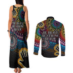 australia-lgbtq-history-month-couples-matching-tank-maxi-dress-and-long-sleeve-button-shirts-indigenous-rainbows-pride-be-you