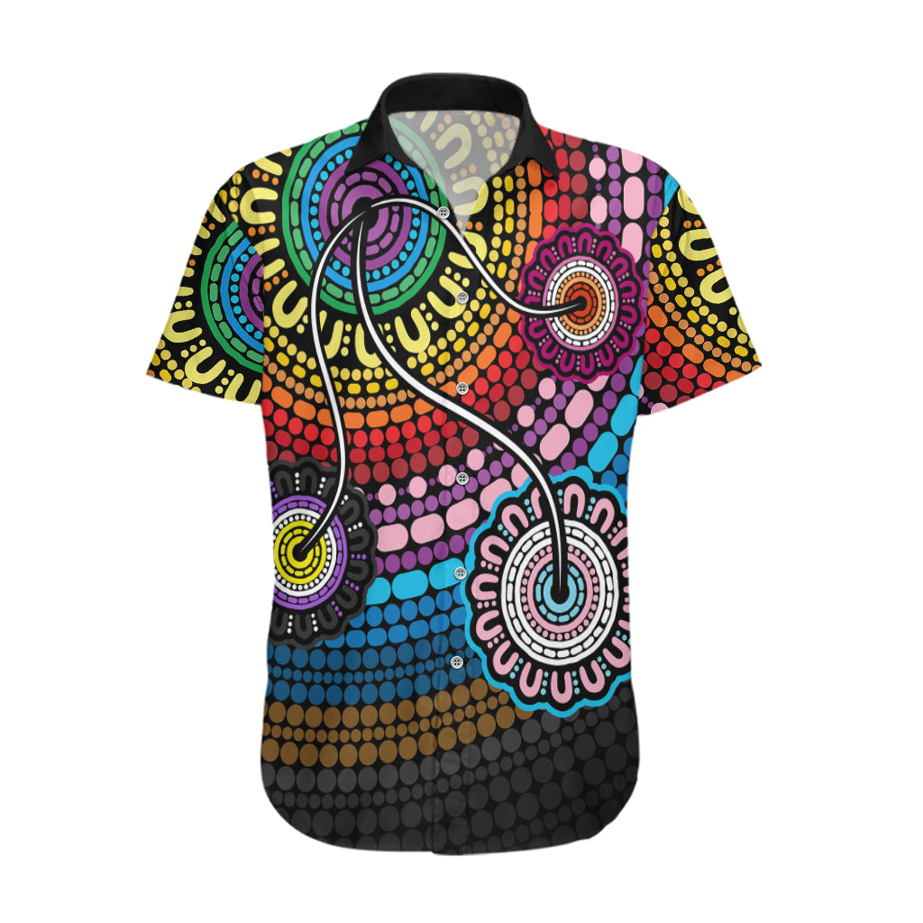 australia-lgbtq-history-month-hawaiian-shirt-indigenous-rainbows-pride-be-you