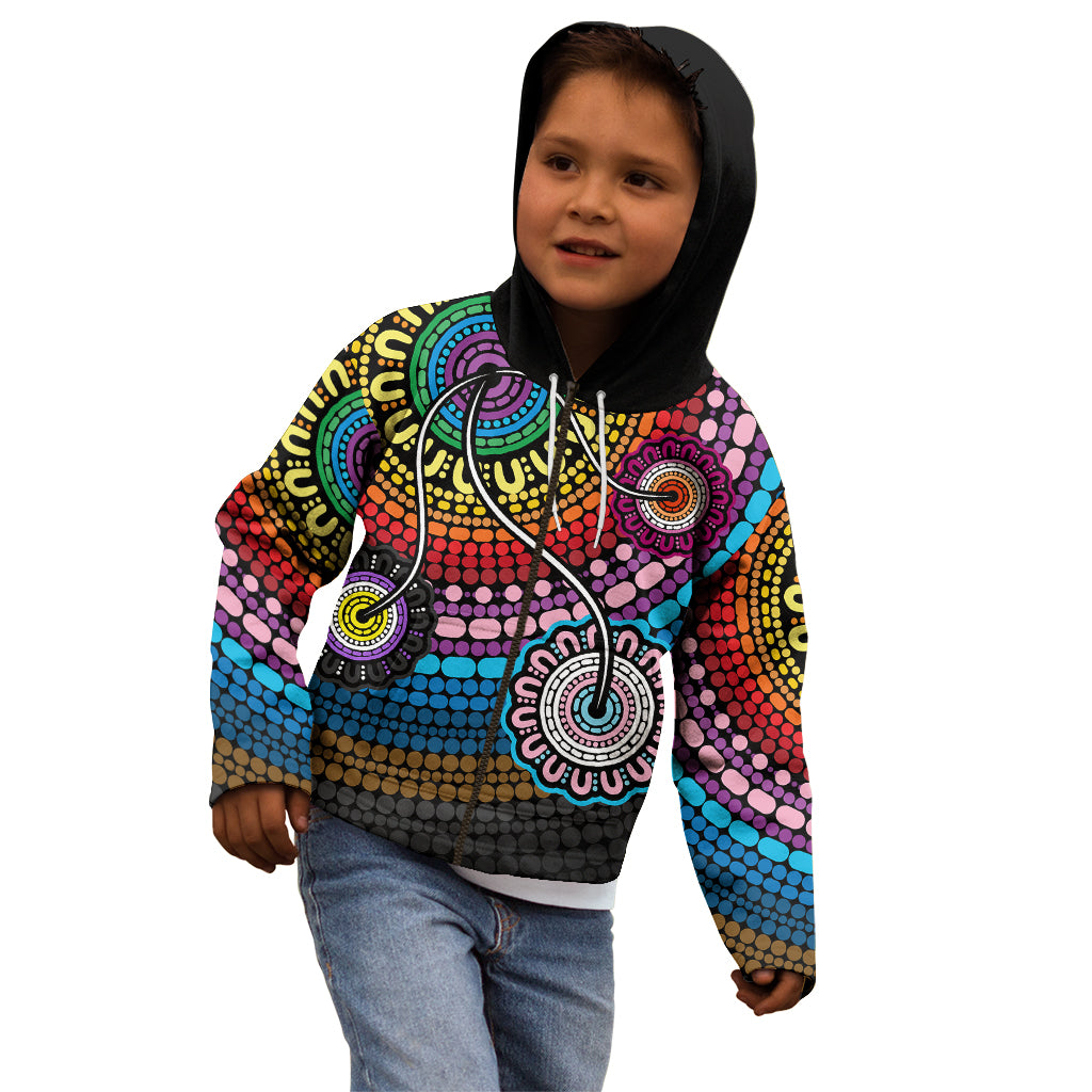 australia-lgbtq-history-month-kid-hoodie-indigenous-rainbows-pride-be-you