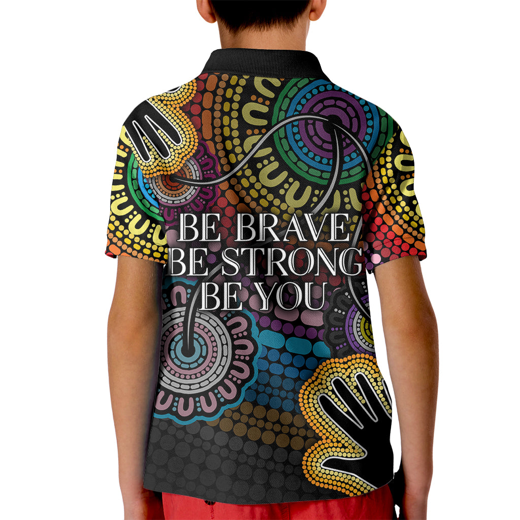 australia-lgbtq-history-month-kid-polo-shirt-indigenous-rainbows-pride-be-you