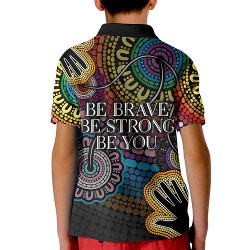 australia-lgbtq-history-month-kid-polo-shirt-indigenous-rainbows-pride-be-you