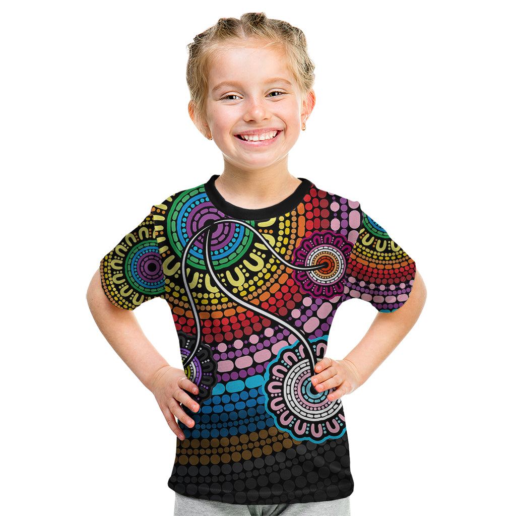 australia-lgbtq-history-month-kid-t-shirt-indigenous-rainbows-pride-be-you