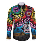 australia-lgbtq-history-month-long-sleeve-button-shirt-indigenous-rainbows-pride-be-you