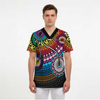 Australia LGBTQ+ History Month Scrub Top Indigenous Rainbows Pride Be You - Aussie Hoodie