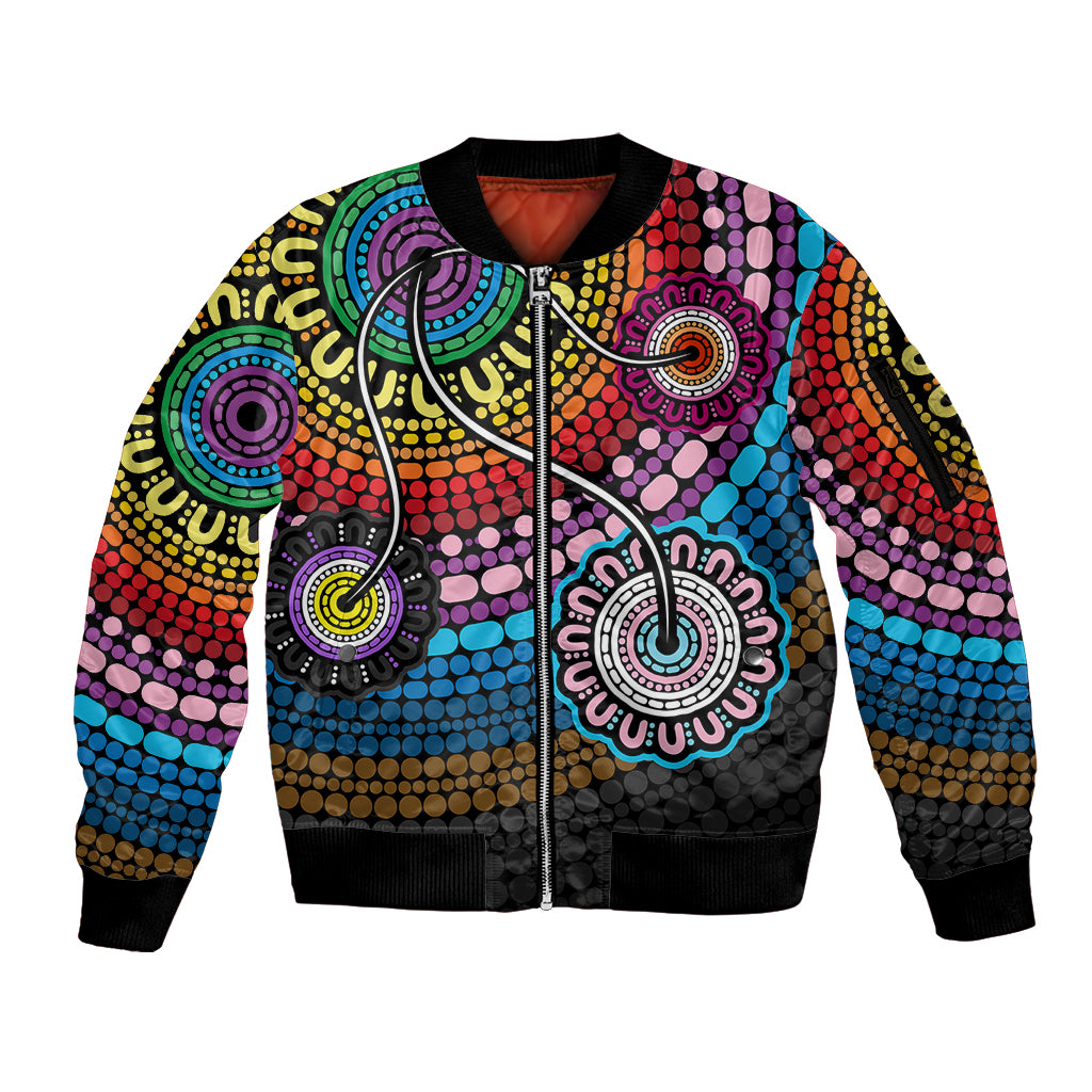 australia-lgbtq-history-month-sleeve-zip-bomber-jacket-indigenous-rainbows-pride-be-you